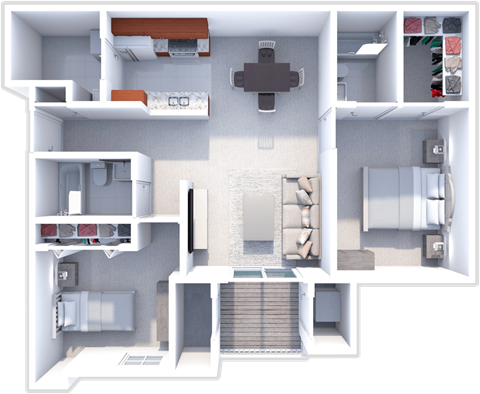 Edison 2 bedroom, 2 bath at Chelsea Park apartments